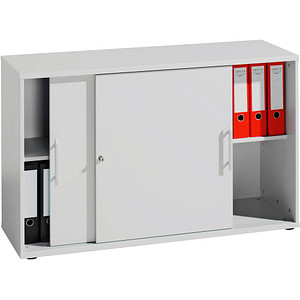 HAMMERBACHER Schiebetürenschrank, V1752S/5/5/RE lichtgrau 1 Fachboden 120,0 x 40,0 x 74,8 cm