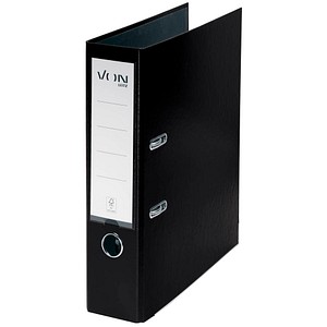 VON LEITZ Ordner schwarz Karton 8,0 cm DIN A4, 1 St.