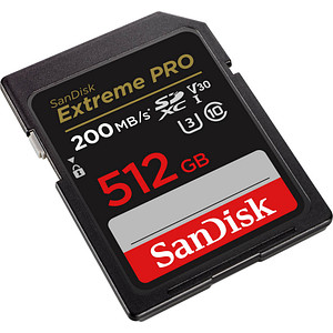 0619659188665 - SanDisk Extreme Pro - Flash-Speicherkarte - 512 GB - Video Class V30 UHS-I U3 Class10 - SDXC UHS-I 0619659188665 - SanDisk Extreme Pro - Flash-Speicherkarte - 512 GB - Video Class V30 UHS-I U3 Class10 - SDXC UHS-I