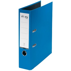 VON LEITZ Ordner blau Karton 8,0 cm DIN A4, 1 St.