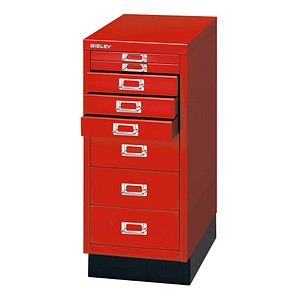 BISLEY MultiDrawer™ L298S Schubladenschrank kardinalrot 8 Schubladen 27,8 x 38,0 x 67,0 cm