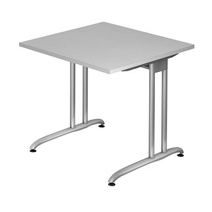 BS08 Schreibtisch grau quadratisch