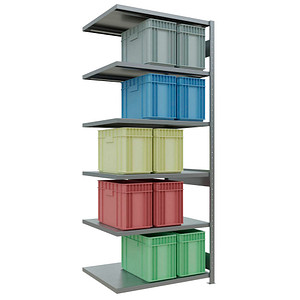 4004514284402 - Schulte Lagertechnik Fachbodenregal-Stecksystem MULTIplus 250 Anbauregal Längenriegel 2500x1000x800 mm 6 Böden verzinkt 4004514284402 - Schulte Lagertechnik Fachbodenregal-Stecksystem MULTIplus 250 Anbauregal Längenriegel 2500x1000x800 mm 6 Böden verzinkt
