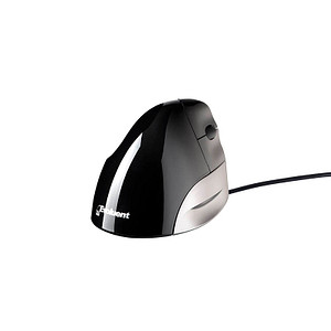 8717399995788 - Vertikalmaus Evoluent Standard BNEEVSR 3 Tasten mit Kabel USB-Kabel Rechtshänder ergonomisch optisch schwarz silber 8717