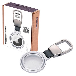 TROIKA® Schlüsselanhänger AIRTAG HOLDER silber
