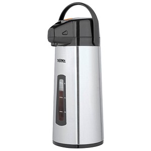 THERMOS® Isolierkanne PumpPot silber 2,2 l