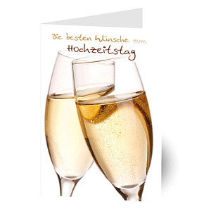 LUMA Glückwunschkarte Sektgläser LU739 DIN B6, 1 St.
