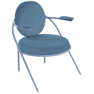 meet powered by PAPERFLOW Sessel SATURNE blau Kunstleder 70,0 x 73,0 x 88,0 cm, 1 St.