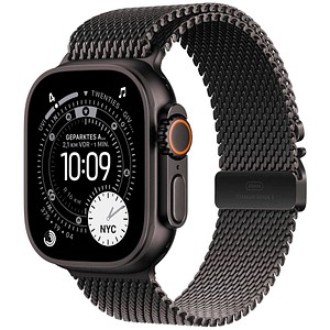 0195950610741 - Apple Watch Ultra 3 GPS + Cellular 49mm Schwarz Titanium Case mit schwarzem Titanium Milanese Loop - Small