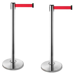 ALLROUNDLINE Absperrpfosten ALA 100 silber, 2 St.