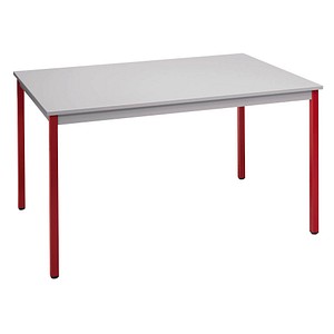 3700245510346 - Schreibtisch 128RGR 65-130cm (H) 120x80cm (BxT) rechteckig grau rot 3700245510346 SODEMATUB 3700245510346 - Schreibtisch 128RGR 65-130cm (H) 120x80cm (BxT) rechteckig grau rot 3700245510346 SODEMATUB