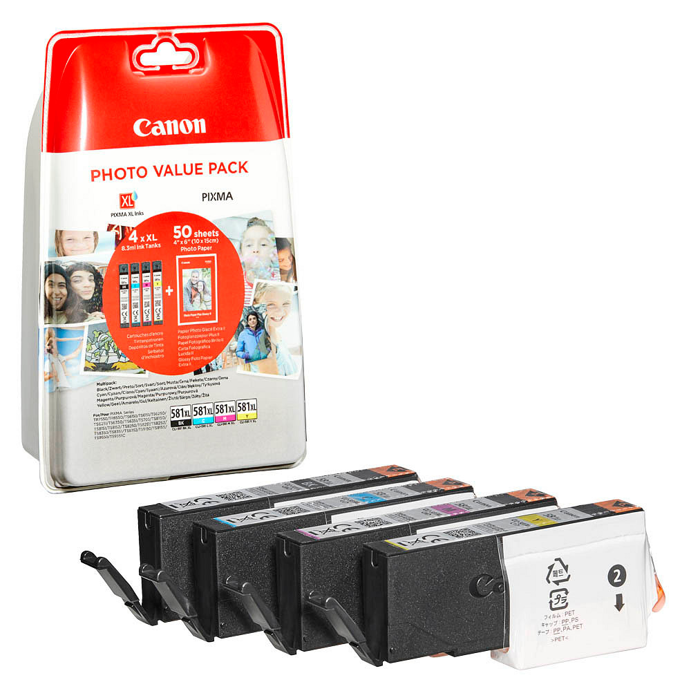 5er Pack XXL Tintenpatronen Für Canon Pixma Drucker – Kompatibel Mit PGI-580 & CLI-581
