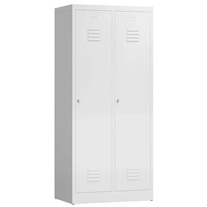 4061815856066 - Spind ClassiX signalweiß X-515127 2 Schließfächer 800 x 500 x 1800 cm  4061815856066 LÜLLMANN