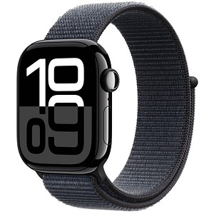 Apple Watch Series 10 42 mm Aluminium (GPS) Sport Loop  tinte, diamantschwarz