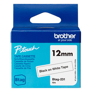 Brother BTAG231 - Schriftband - 12 mm - Schwarz auf Weiß