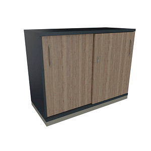 4260429768639 - fm Schiebetürenschrank Sidney 4260429768639 lavagrau eiche natur 1 Fachboden 1000 x 442 x 781 cm