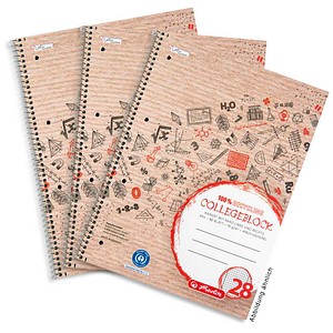 4006144037991 - Collegeblock 400153863 Recycling Schule Lineatur 28   kariert mit Rand innen außen A4 70g beige 80 Blatt 4006144037991 Lan 3 Stück