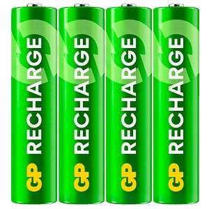 GP Akkus Recharge Ni-MH Mignon AAA 800 mAh, 4 St.