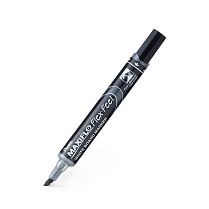 0884851032546 - Whiteboardmarker Pentel Maxiflo Flex-Feel Rundspitze mit variabler Strichstärke integriertes Pumpsystem Schreibfarbe rot 12 Stück