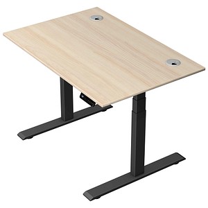 Kerkmann Move 2 Plus elektrisch höhenverstellbarer Schreibtisch ahorn rechteckig, T-Fuß-Gestell anthrazit 120,0 x 80,0 cm
