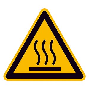 SafetyMarking® Warnaufkleber "Warnung vor heißer Oberfläche" dreieckig 10,0 x 10,0 cm