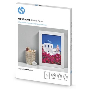 0882780349643 - HP Advanced Glossy Photo Paper - Fotopapier glänzend - 130 x 180 mm - 25 Blatt - für Deskjet 2050 J510 3050 J610 Envy