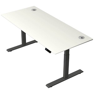 Kerkmann Move 2 Plus elektrisch höhenverstellbarer Schreibtisch weiß rechteckig, T-Fuß-Gestell anthrazit 180,0 x 80,0 cm