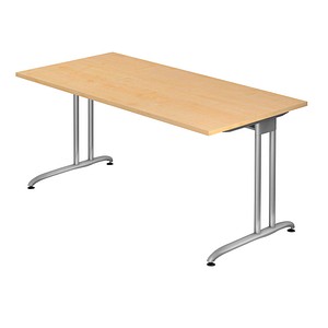 BS16 Schreibtisch ahorn rechteckig