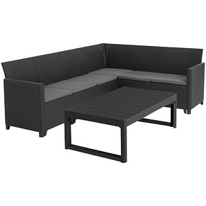 4043153121105 - Loungegruppe Korfu  anthrazit Kunststoff 6-teilig 4043153121105 BEST