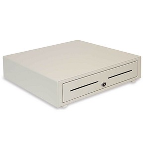4030152090280 - Geldschublade Olympia Magic Touch abschließbar 8 Fächer für Scheine & 8 verstellbare Münzfächer B 410 x T 415 x H 110 mm Metall mattgrau