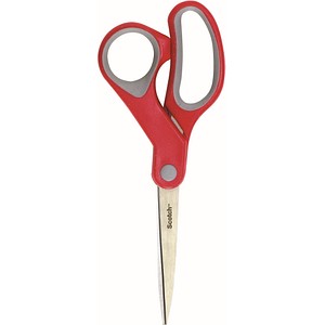 Scotch Papierschere 1428, Edelstahl, rostfrei, 20cm, rot-grau 4046719271320 Scotch