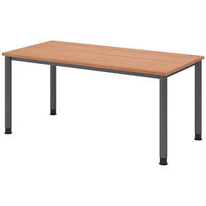 4032062310601 - HAMMERBACHER HS16 höhenverstellbarer Schreibtisch nussbaum rechteckig 4-Fuß-Gestell grau 1600 x 800 cm 4032062310601 - HAMMERBACHER HS16 höhenverstellbarer Schreibtisch nussbaum rechteckig 4-Fuß-Gestell grau 1600 x 800 cm