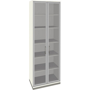 4260672331949 - fm Aktenschrank Oldenburg 4260672331949 weiß Acrylglas klar 2 Fachböden 800 x 442 x 2221 cm