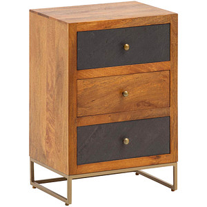 4251757712456 - Nachttisch Boxspringbett Massivholz Steinoptik 40x60x30 cm Nachtkommode