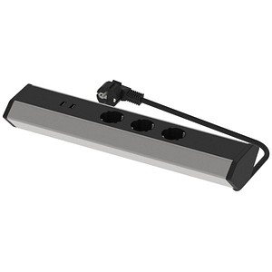 röhr 3-fach Steckdosenleiste schwarz