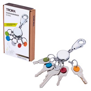 TROIKA® Schlüsselanhänger PATENT/Colour glänzend mehrfarbig
