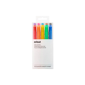 0093573964077 - Regenbogenfarben Glitzer-Gelstifte für Schneideplotter 10 St farbsortiert (rot orange gelb grün blau violett pink hellblau braun schwarz) 10 St