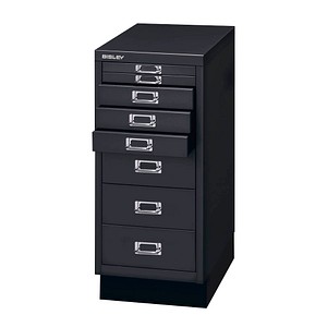 BISLEY MultiDrawer™ L298S Schubladenschrank schwarz 8 Schubladen 27,8 x 38,0 x 67,0 cm