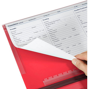 4052301034884 - Planettentasche Stan 1 Kunststoff rot 1 x Lang-Außenheftung (Sondermaß von 275 cm) Planettentasche 4052301034884 DOKUTECH