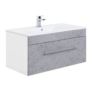 Waschtischunterschrank VIVA beton/weiß