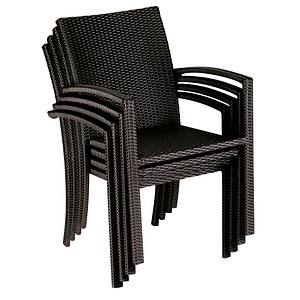 4043153066246 - BEST Gartenstuhl mit Armlehnen Samoa coffee 1 St