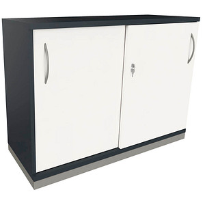 4260429766031 - fm Schiebetürenschrank Sidney 4260429766031 weiß lavagrau 1 Fachboden 1000 x 442 x 781 cm