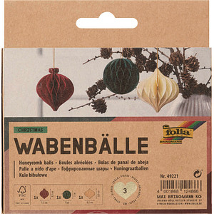 4001868124866 - Dekoartikel mehrfarbig Wabenbälle Ø 70 - 80 cm 4001868124866 folia 3 Stück 4001868124866 - Dekoartikel mehrfarbig Wabenbälle Ø 70 - 80 cm 4001868124866 folia 3 Stück
