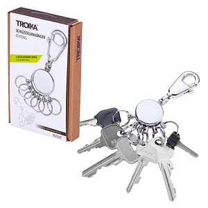 TROIKA® Schlüsselanhänger PATENT, glänzend, silber, verchromt