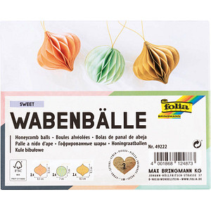 4001868124873 - Dekoartikel mehrfarbig Wabenbälle Ø 70 - 80 cm 4001868124873 folia 3 Stück 4001868124873 - Dekoartikel mehrfarbig Wabenbälle Ø 70 - 80 cm 4001868124873 folia 3 Stück