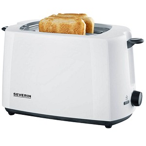 4008146023057 - SEVERIN Automatik-Toaster AT 2286 2 Toastkammern 700 W 7-stufiger Bräunungsgrad Stopp-Taste Brötchen‑Röstaufsatz Weiß