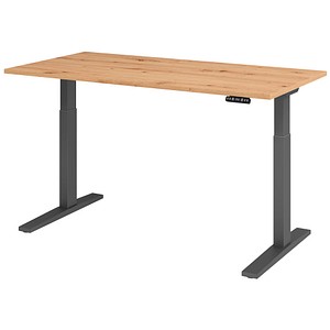 4032062188859 - Schreibtisch VXMKA16 R G elektrisch höhenverstellbar 160x80cm (BxT) rechteckig asteiche   graphit 4032062188859 Hammerbacher