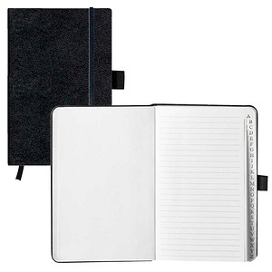Herlitz Adressbuch A6 Leder-Optik Schwarz 240 Seiten