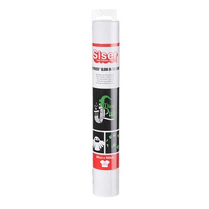 Siser® P.S. Lumen Transferfolie für Schneideplotter 30,0 x 100,0 cm weiß, Glow in the Dark Textilfolie zur Veredelung von Kleidung