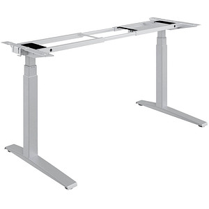 0043859742950 - AKTION Levado elektrisch höhenverstellbares Schreibtischgestell silber ohne Tischplatte C-Fuß-Gestell silber 1200 - 1800 x 800 cm mit CashBack